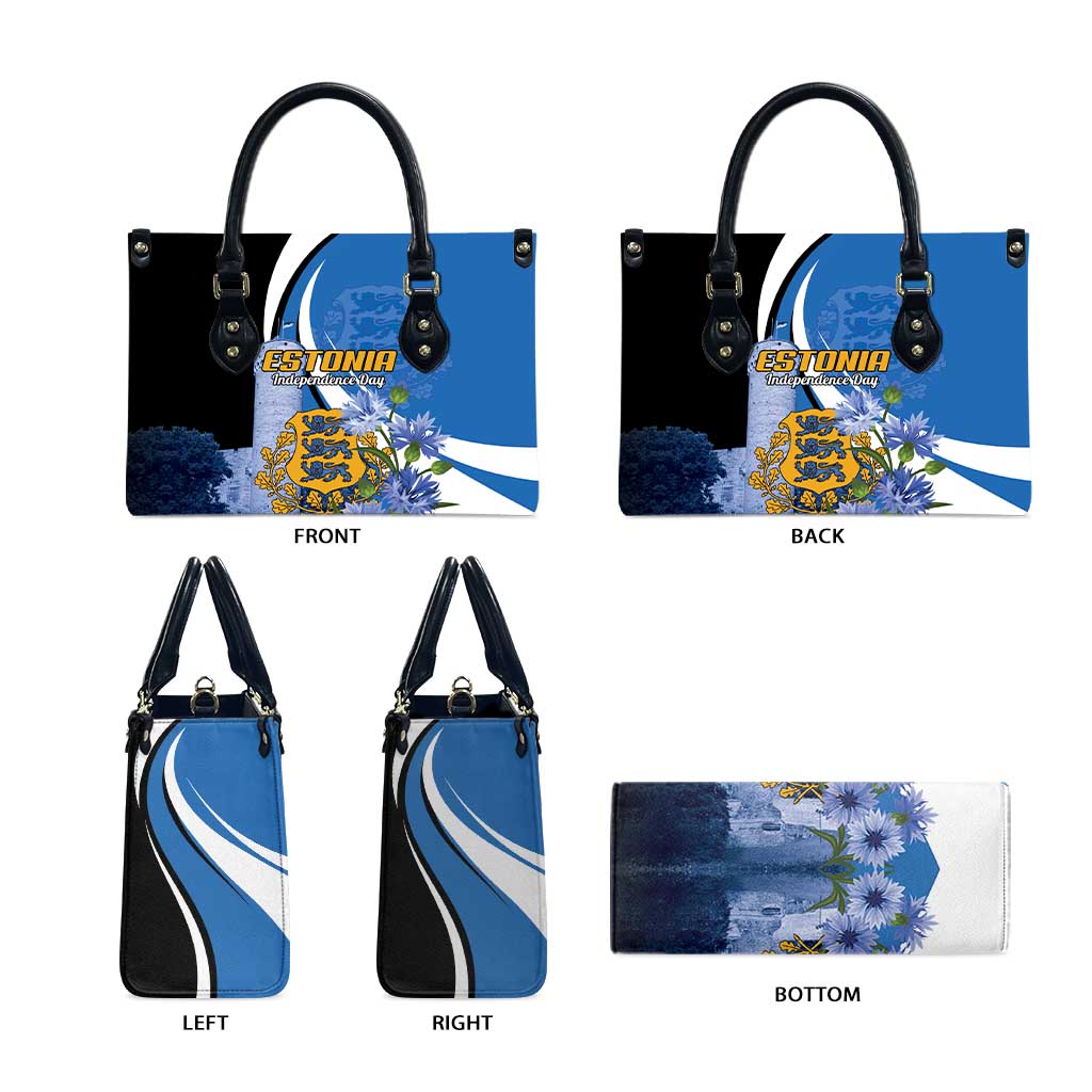Estonia Independence Day Leather Bag Pikk Hermann Tower Estonian Pride