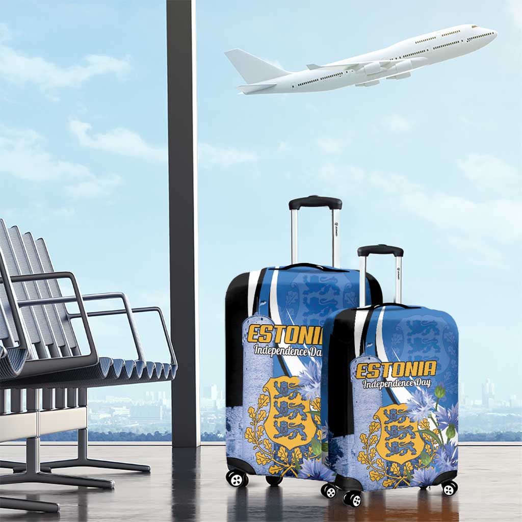 Estonia Independence Day Luggage Cover Pikk Hermann Tower Estonian Pride