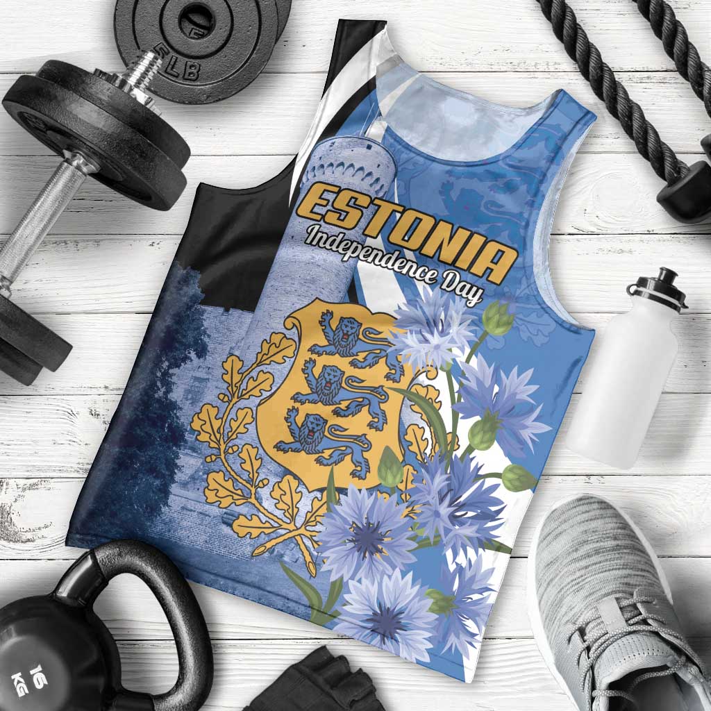 Estonia Independence Day Personalized Men Tank Top Pikk Hermann Tower Estonian Pride