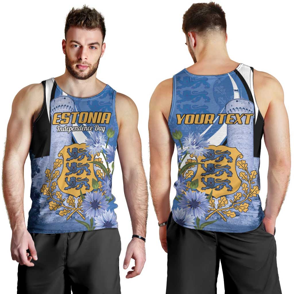 Estonia Independence Day Personalized Men Tank Top Pikk Hermann Tower Estonian Pride