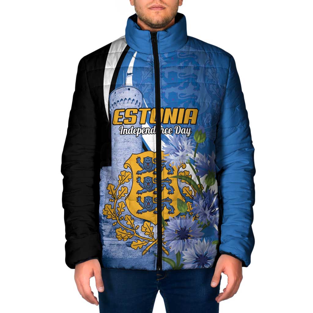 Estonia Independence Day Personalized Padded Jacket Pikk Hermann Tower Estonian Pride