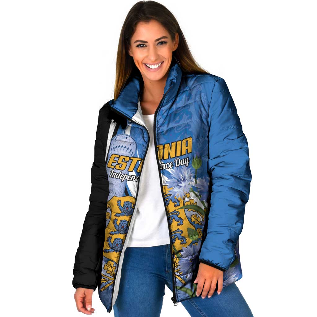 Estonia Independence Day Personalized Padded Jacket Pikk Hermann Tower Estonian Pride