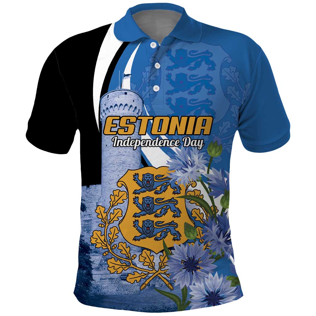 Estonia Independence Day Personalized Polo Shirt Pikk Hermann Tower Estonian Pride