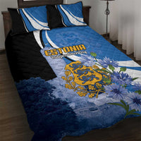 Estonia Independence Day Quilt Bed Set Pikk Hermann Tower Estonian Pride