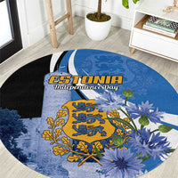 Estonia Independence Day Round Carpet Pikk Hermann Tower Estonian Pride