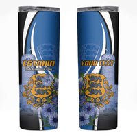 Estonia Independence Day Personalized Skinny Tumbler Pikk Hermann Tower Estonian Pride