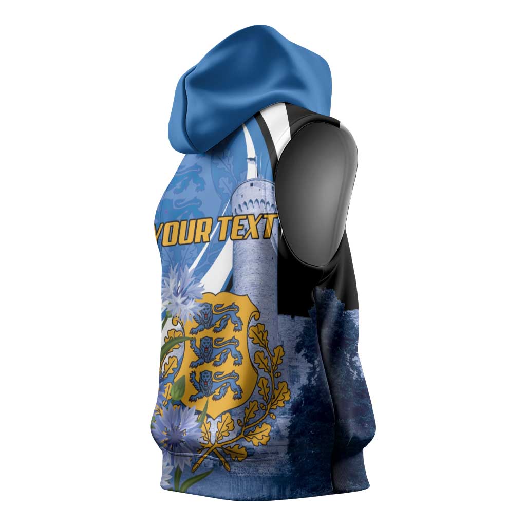 Estonia Independence Day Personalized Sleeveless Hoodie Pikk Hermann Tower Estonian Pride