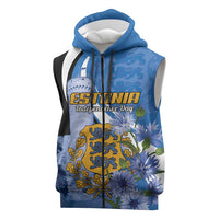 Estonia Independence Day Personalized Sleeveless Zip Hoodie Pikk Hermann Tower Estonian Pride