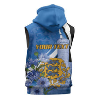 Estonia Independence Day Personalized Sleeveless Zip Hoodie Pikk Hermann Tower Estonian Pride