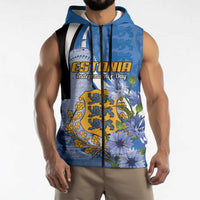 Estonia Independence Day Personalized Sleeveless Zip Hoodie Pikk Hermann Tower Estonian Pride
