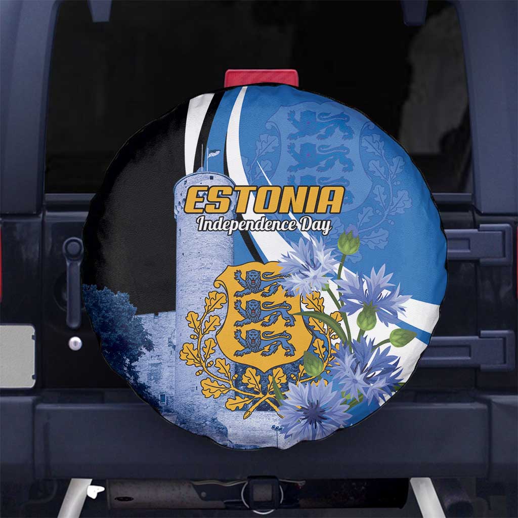Estonia Independence Day Spare Tire Cover Pikk Hermann Tower Estonian Pride