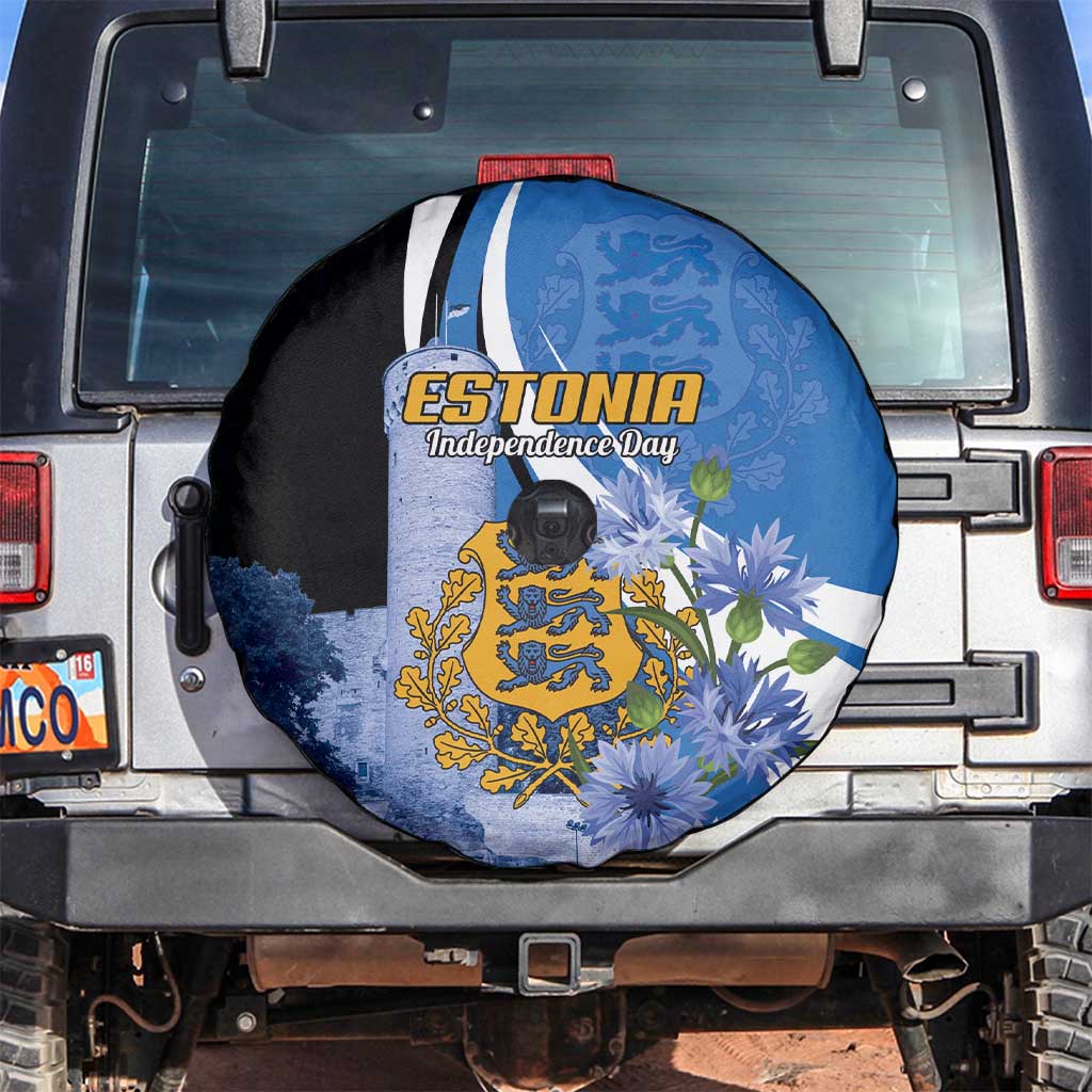 Estonia Independence Day Spare Tire Cover Pikk Hermann Tower Estonian Pride
