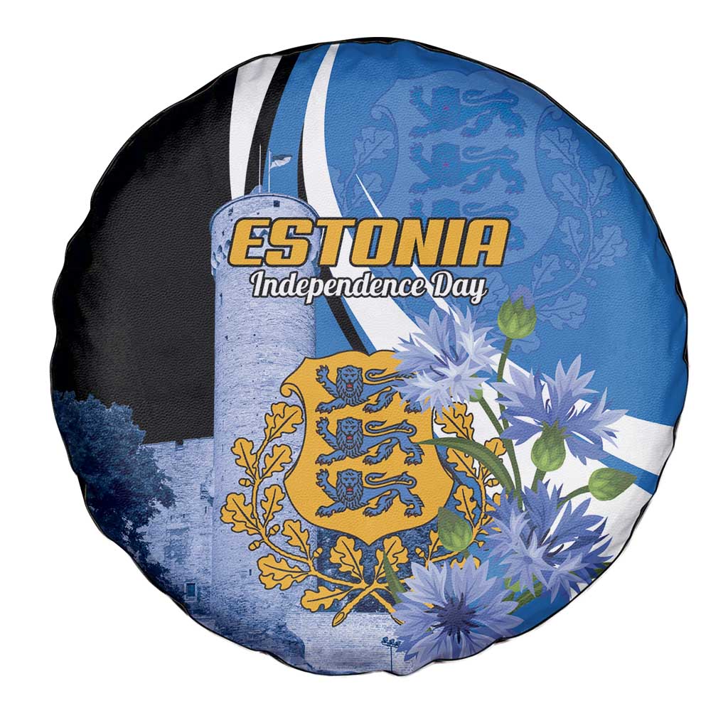 Estonia Independence Day Spare Tire Cover Pikk Hermann Tower Estonian Pride