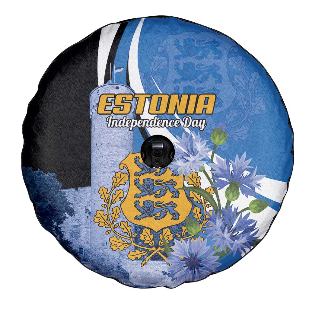 Estonia Independence Day Spare Tire Cover Pikk Hermann Tower Estonian Pride