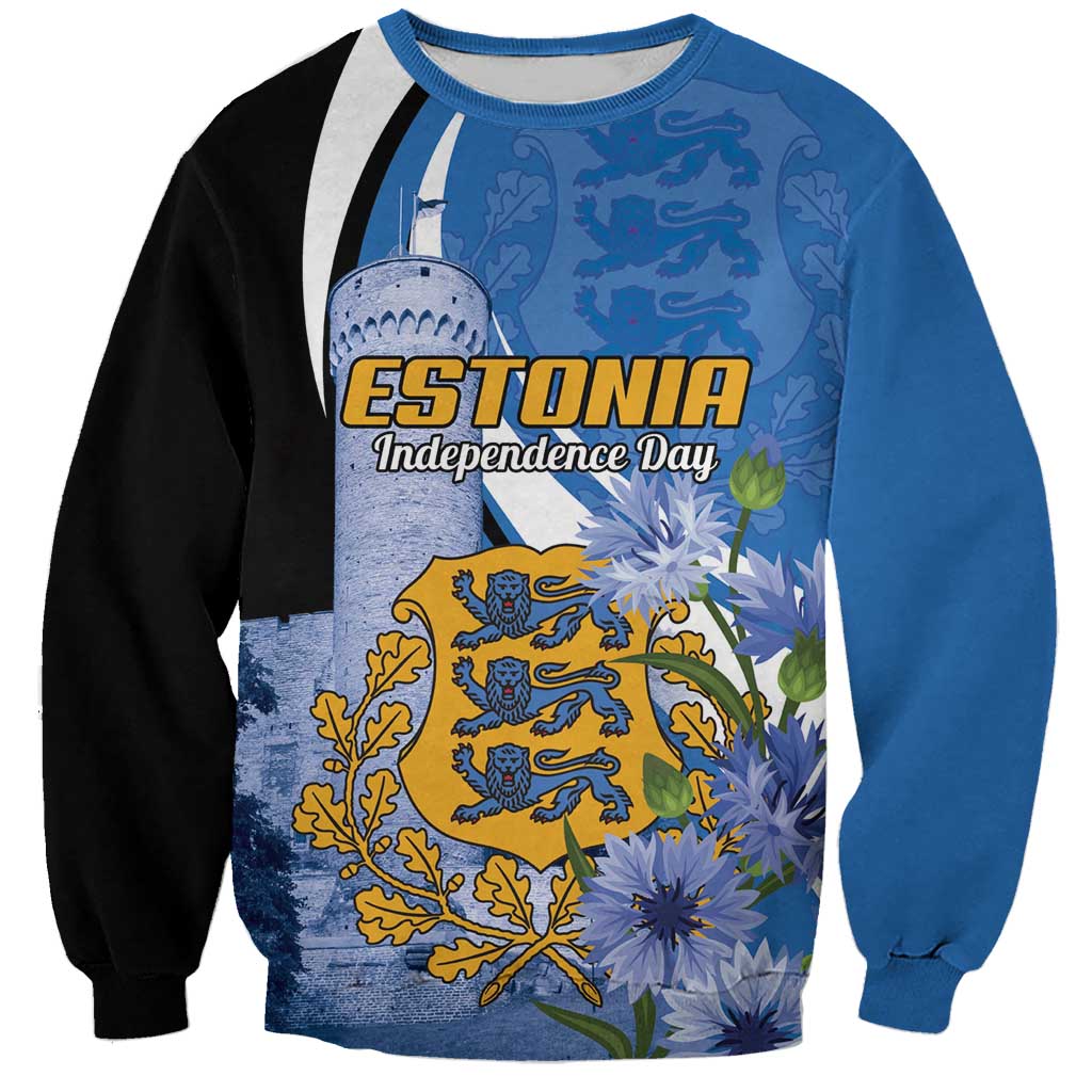 Estonia Independence Day Personalized Sweatshirt Pikk Hermann Tower Estonian Pride