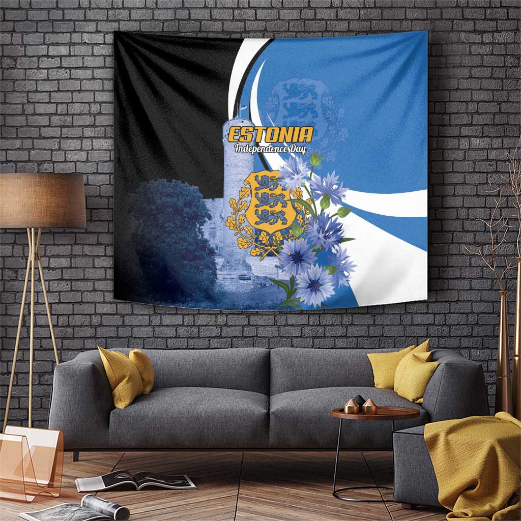 Estonia Independence Day Tapestry Pikk Hermann Tower Estonian Pride