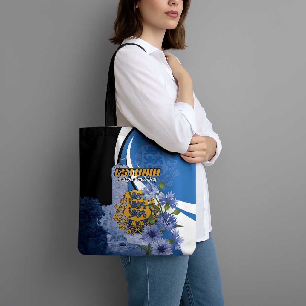 Estonia Independence Day Tote Bag Pikk Hermann Tower Estonian Pride