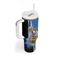 Estonia Independence Day Personalized Tumbler With Handle Pikk Hermann Tower Estonian Pride
