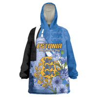 Estonia Independence Day Personalized Wearable Blanket Hoodie Pikk Hermann Tower Estonian Pride