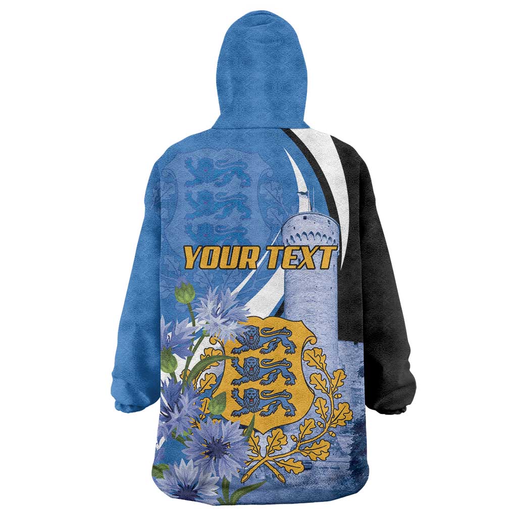 Estonia Independence Day Personalized Wearable Blanket Hoodie Pikk Hermann Tower Estonian Pride
