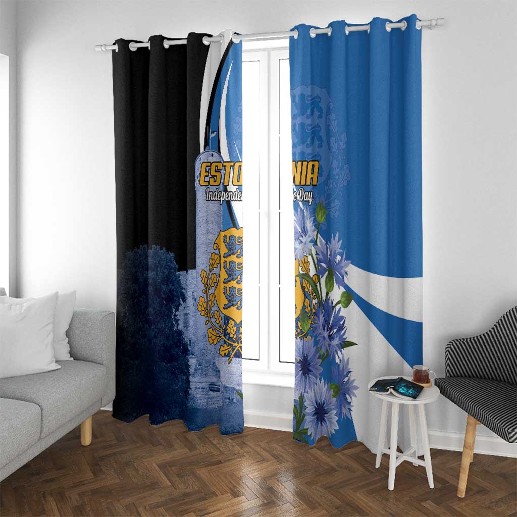Estonia Independence Day Window Curtain Pikk Hermann Tower Estonian Pride