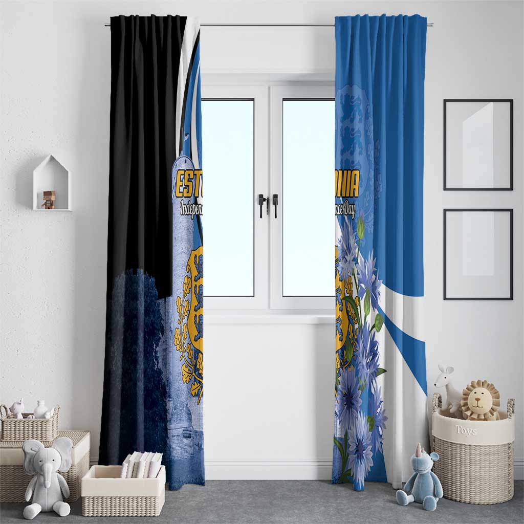 Estonia Independence Day Window Curtain Pikk Hermann Tower Estonian Pride