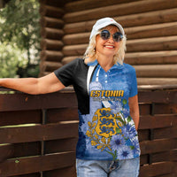 Estonia Independence Day Personalized Women Polo Shirt Pikk Hermann Tower Estonian Pride