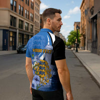 Estonia Independence Day Personalized Zipper Polo Shirt Pikk Hermann Tower Estonian Pride