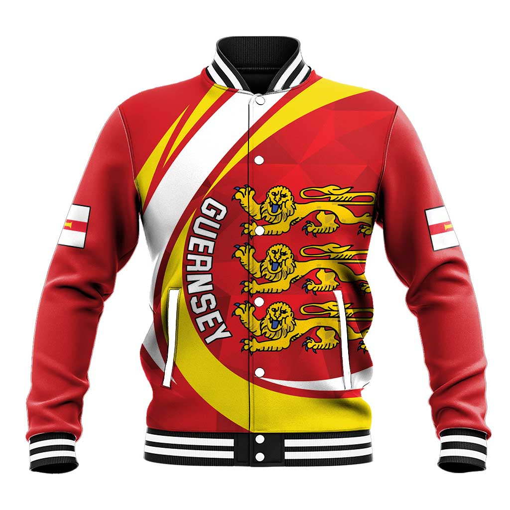 Guernsey Coat Of Arms Baseball Jacket Sporty Style