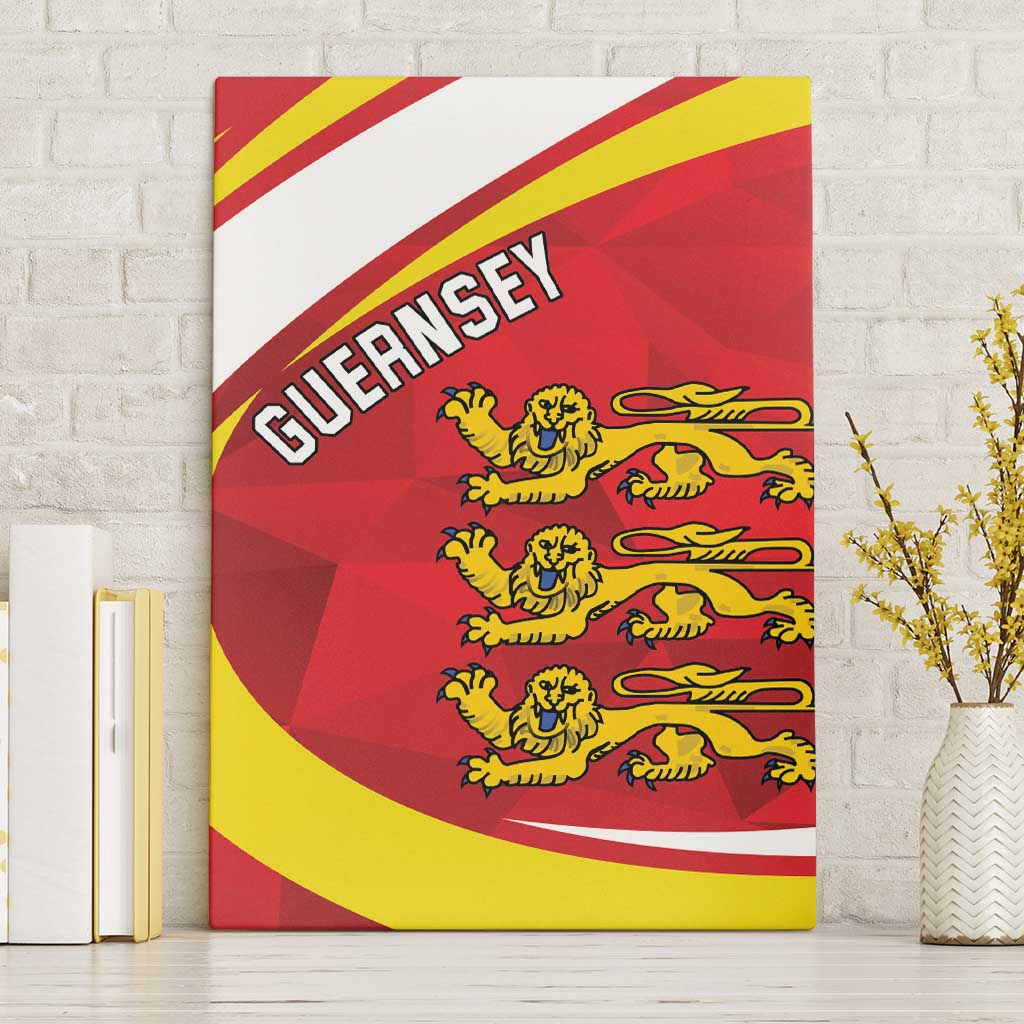 Guernsey Coat Of Arms Canvas Wall Art Sporty Style