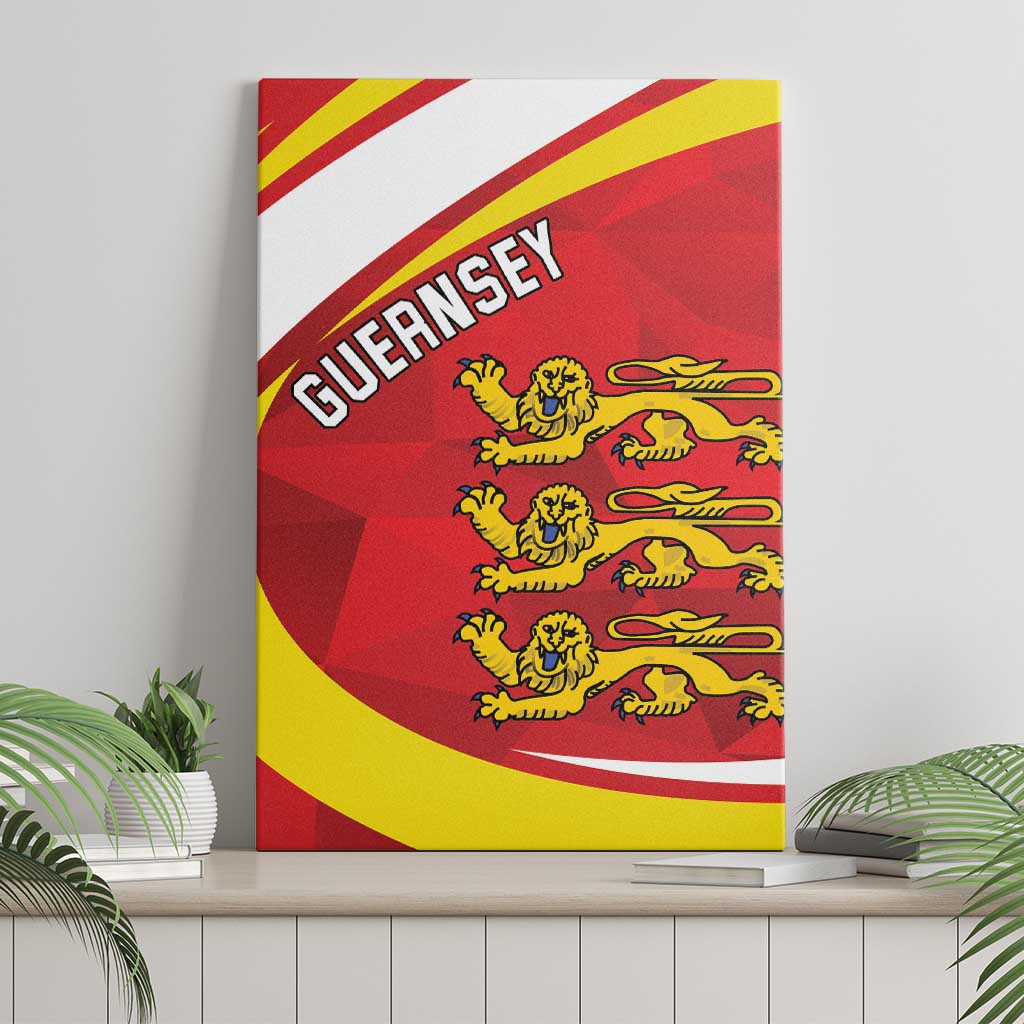 Guernsey Coat Of Arms Canvas Wall Art Sporty Style