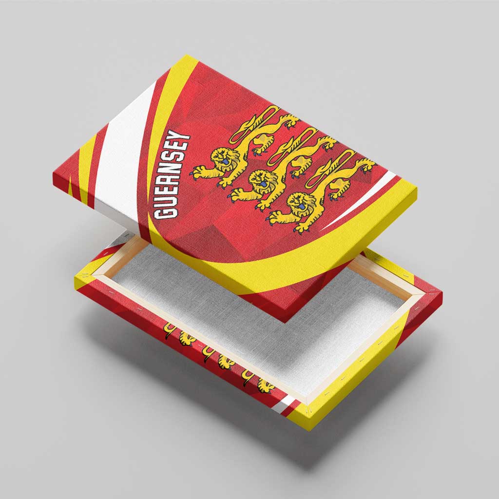 Guernsey Coat Of Arms Canvas Wall Art Sporty Style