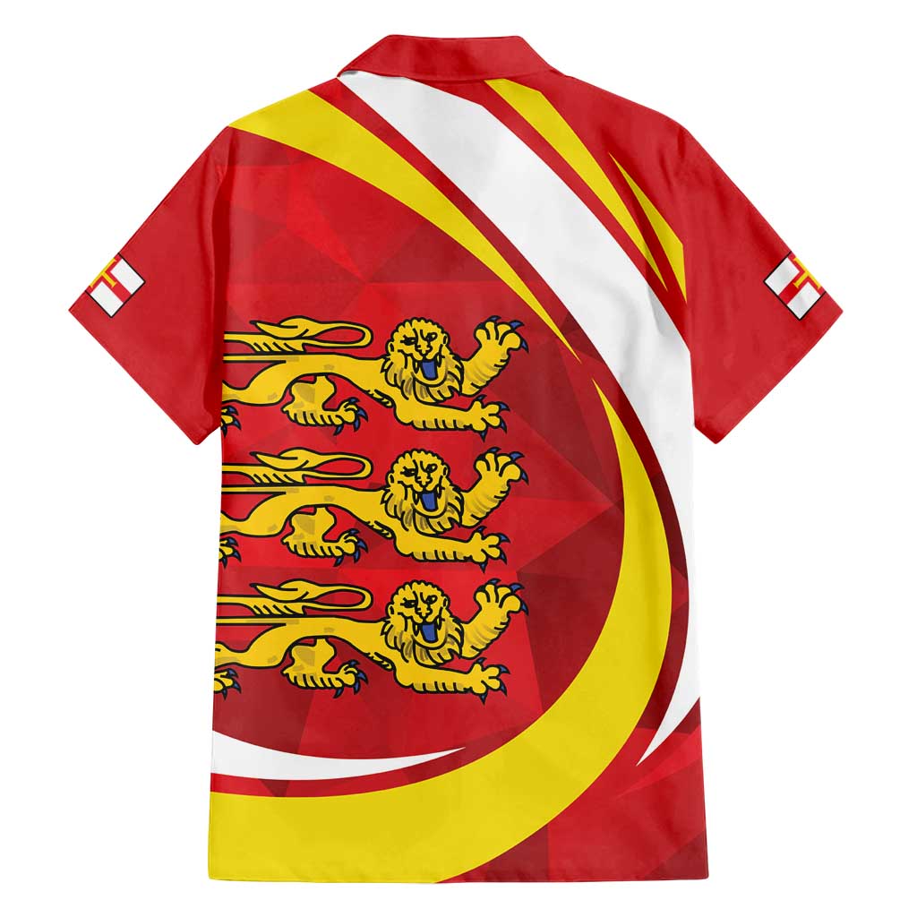 Guernsey Coat Of Arms Family Matching Long Sleeve Bodycon Dress and Hawaiian Shirt Sporty Style