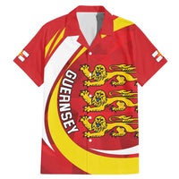 Guernsey Coat Of Arms Family Matching Mermaid Dress and Hawaiian Shirt Sporty Style