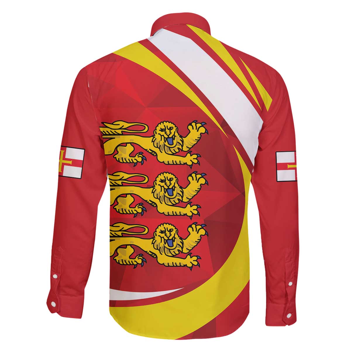 Guernsey Coat Of Arms Family Matching Off The Shoulder Long Sleeve Dress and Hawaiian Shirt Sporty Style