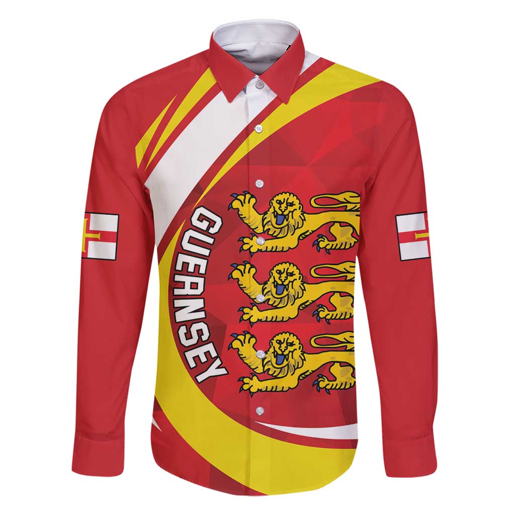 Guernsey Coat Of Arms Family Matching Off Shoulder Short Dress and Hawaiian Shirt Sporty Style