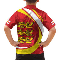 Guernsey Coat Of Arms Family Matching Puletasi and Hawaiian Shirt Sporty Style