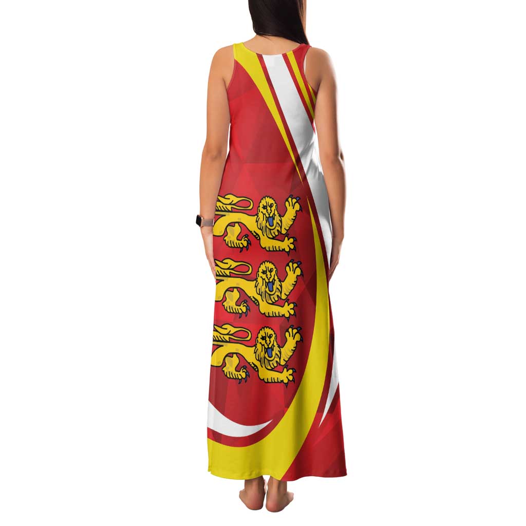 Guernsey Coat Of Arms Family Matching Tank Maxi Dress and Hawaiian Shirt Sporty Style