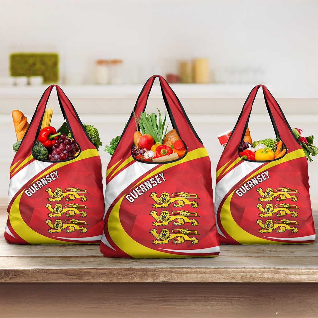 Guernsey Coat Of Arms Grocery Bag Sporty Style