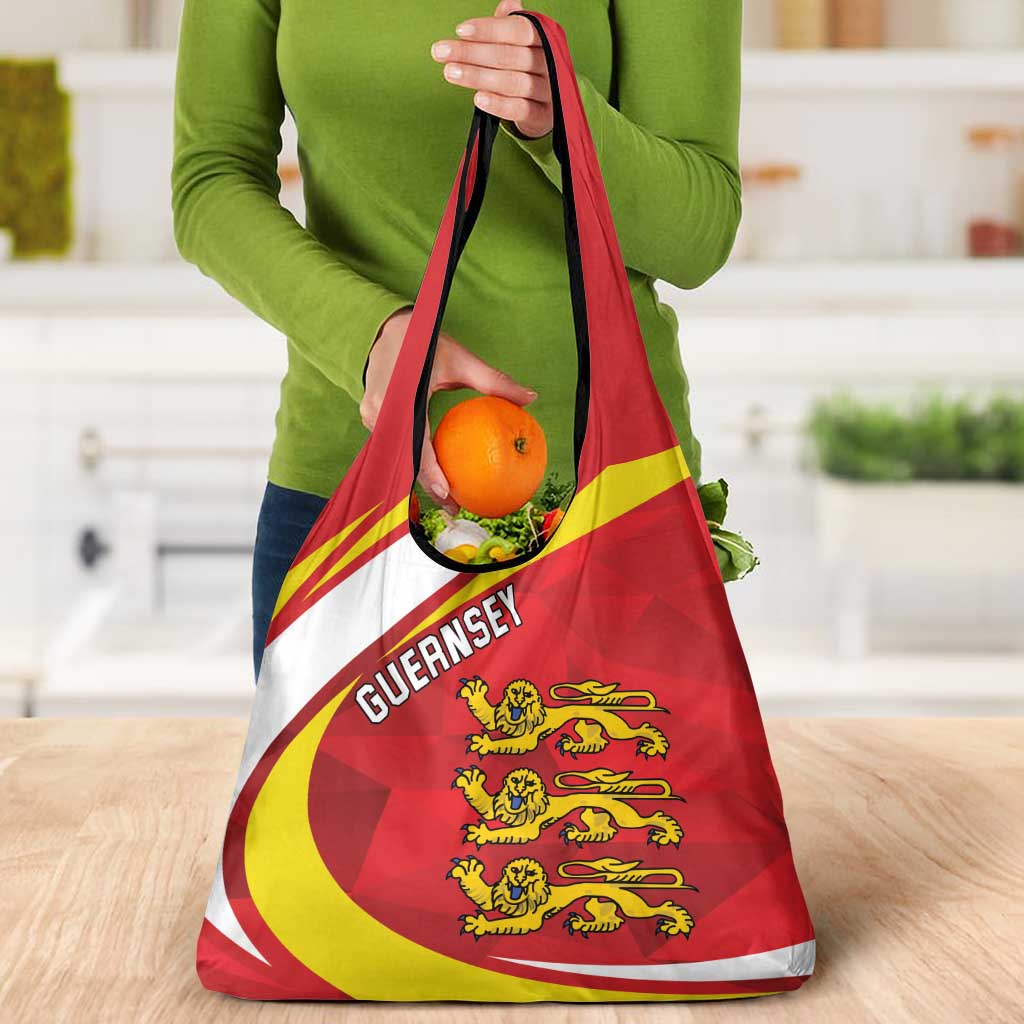 Guernsey Coat Of Arms Grocery Bag Sporty Style