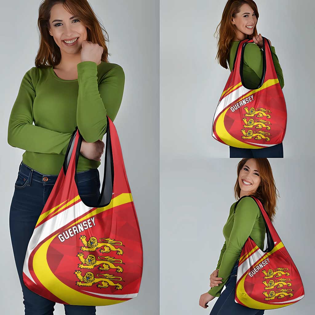 Guernsey Coat Of Arms Grocery Bag Sporty Style