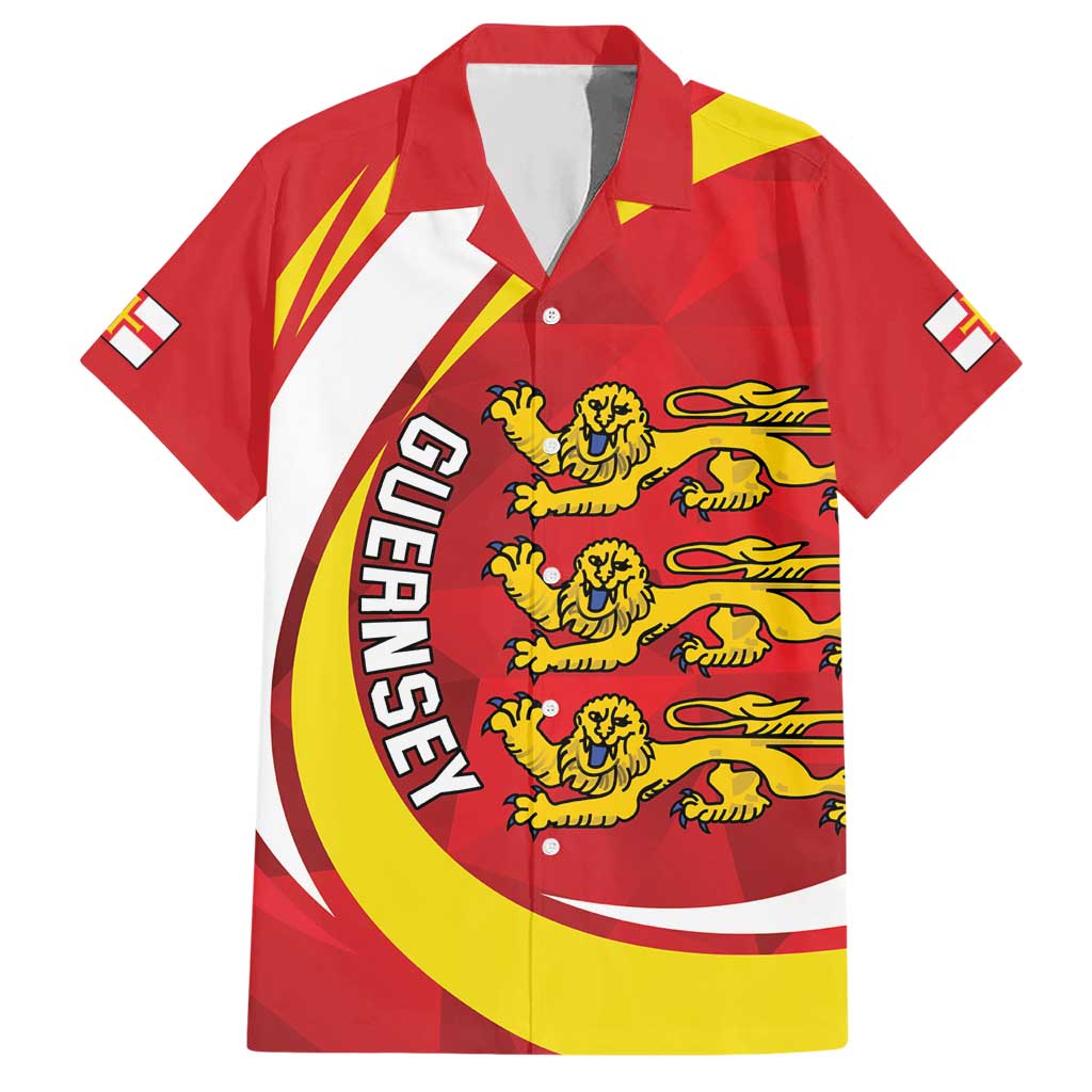 Guernsey Coat Of Arms Hawaiian Shirt Sporty Style