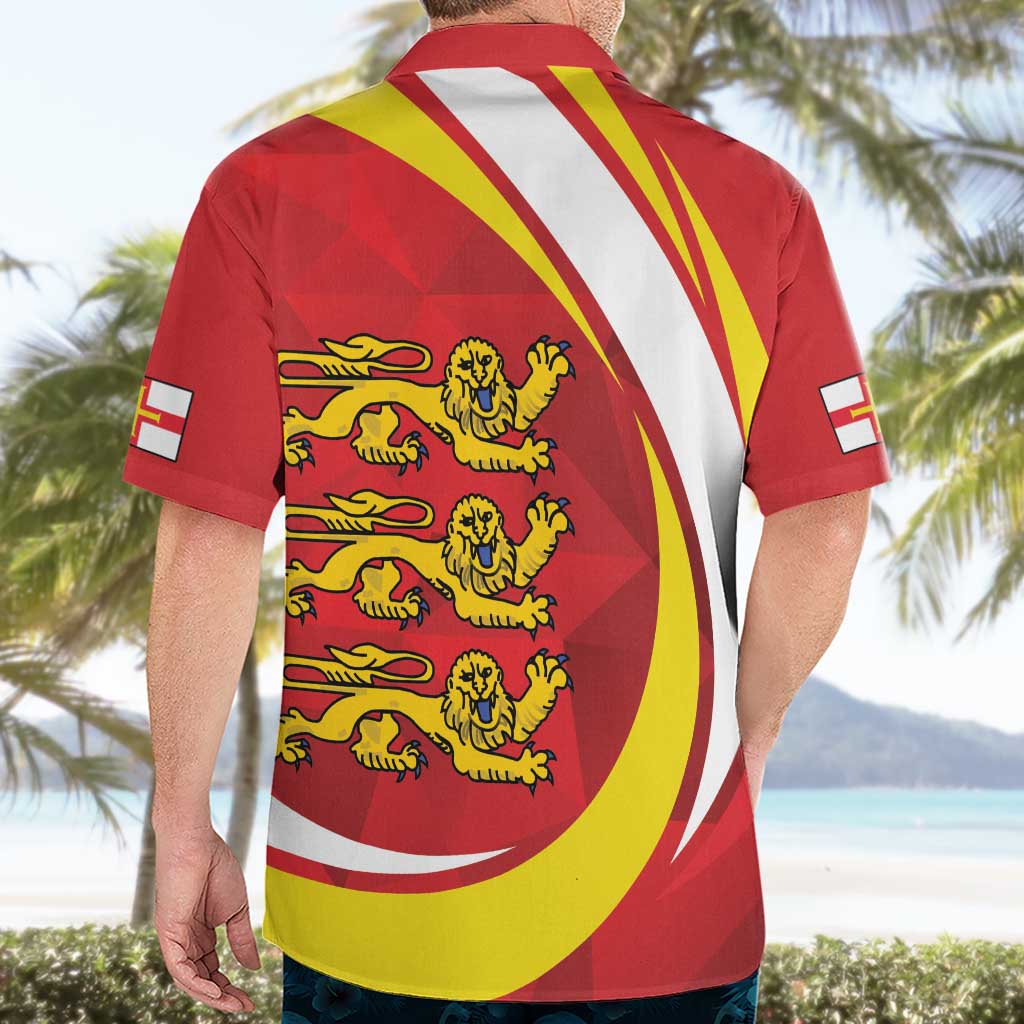 Guernsey Coat Of Arms Hawaiian Shirt Sporty Style