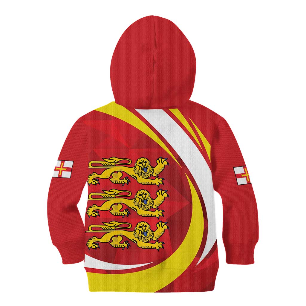Guernsey Coat Of Arms Kid Hoodie Sporty Style