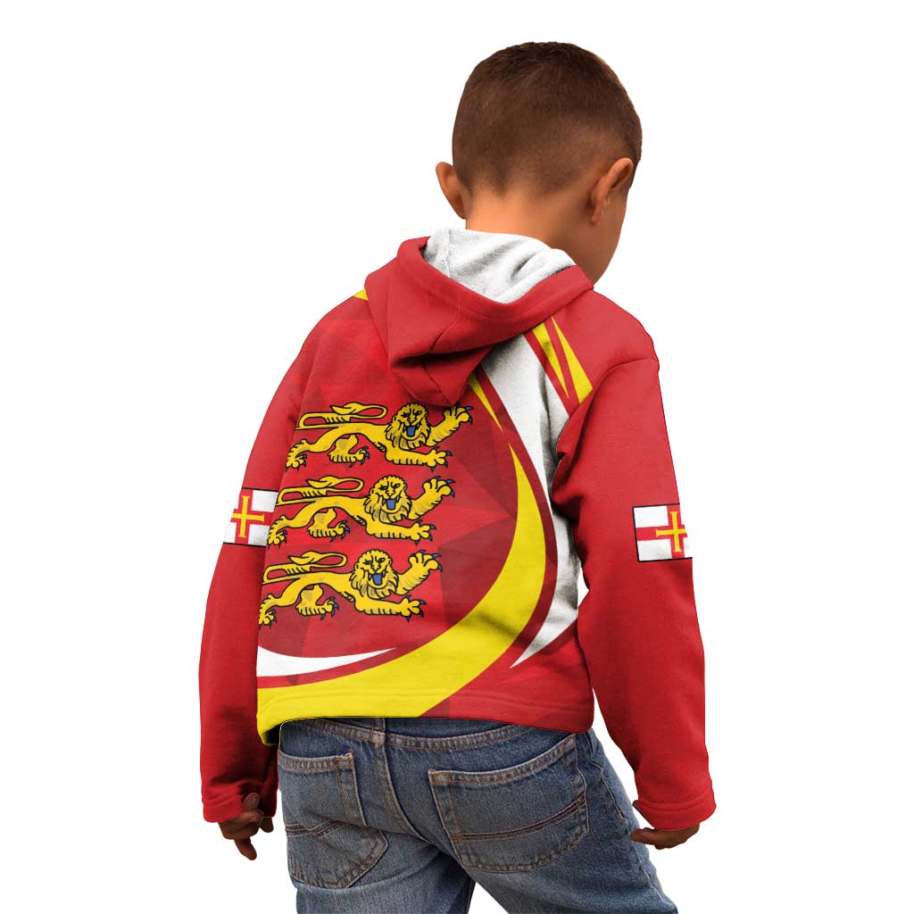 Guernsey Coat Of Arms Kid Hoodie Sporty Style