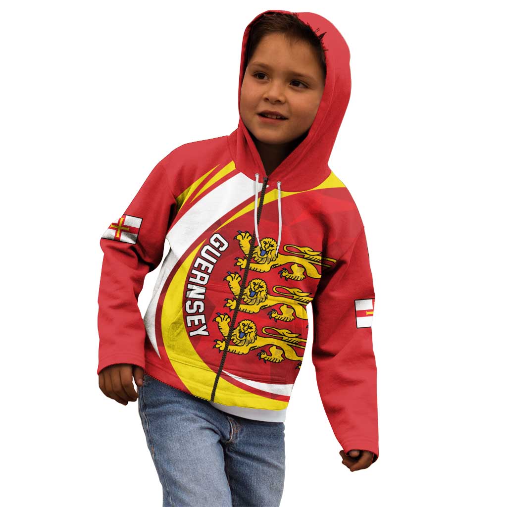 Guernsey Coat Of Arms Kid Hoodie Sporty Style