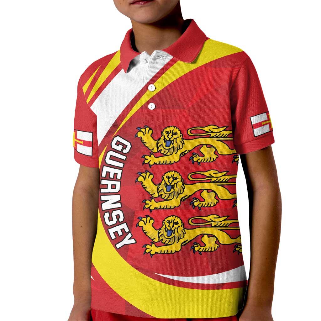Guernsey Coat Of Arms Kid Polo Shirt Sporty Style