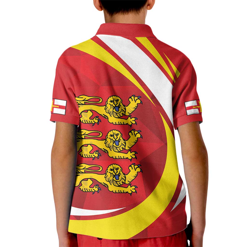 Guernsey Coat Of Arms Kid Polo Shirt Sporty Style