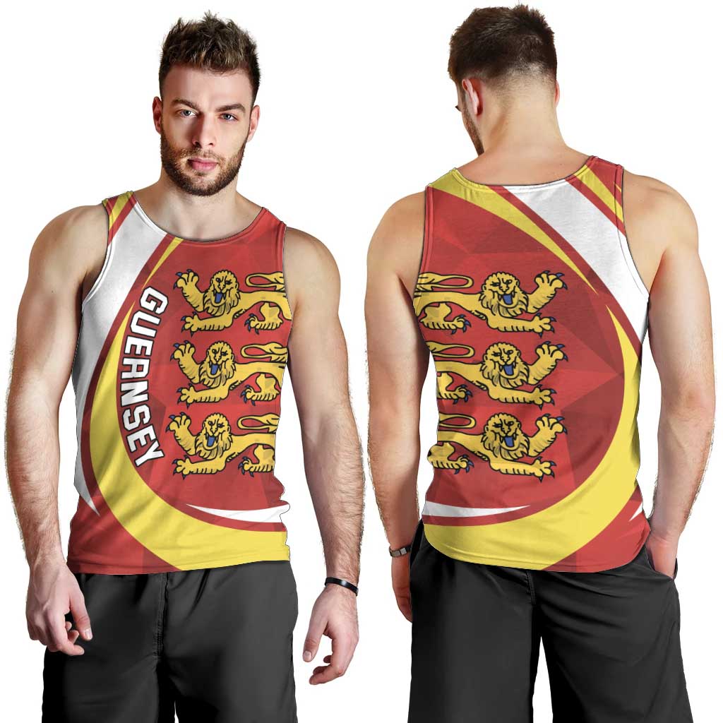 Guernsey Coat Of Arms Men Tank Top Sporty Style