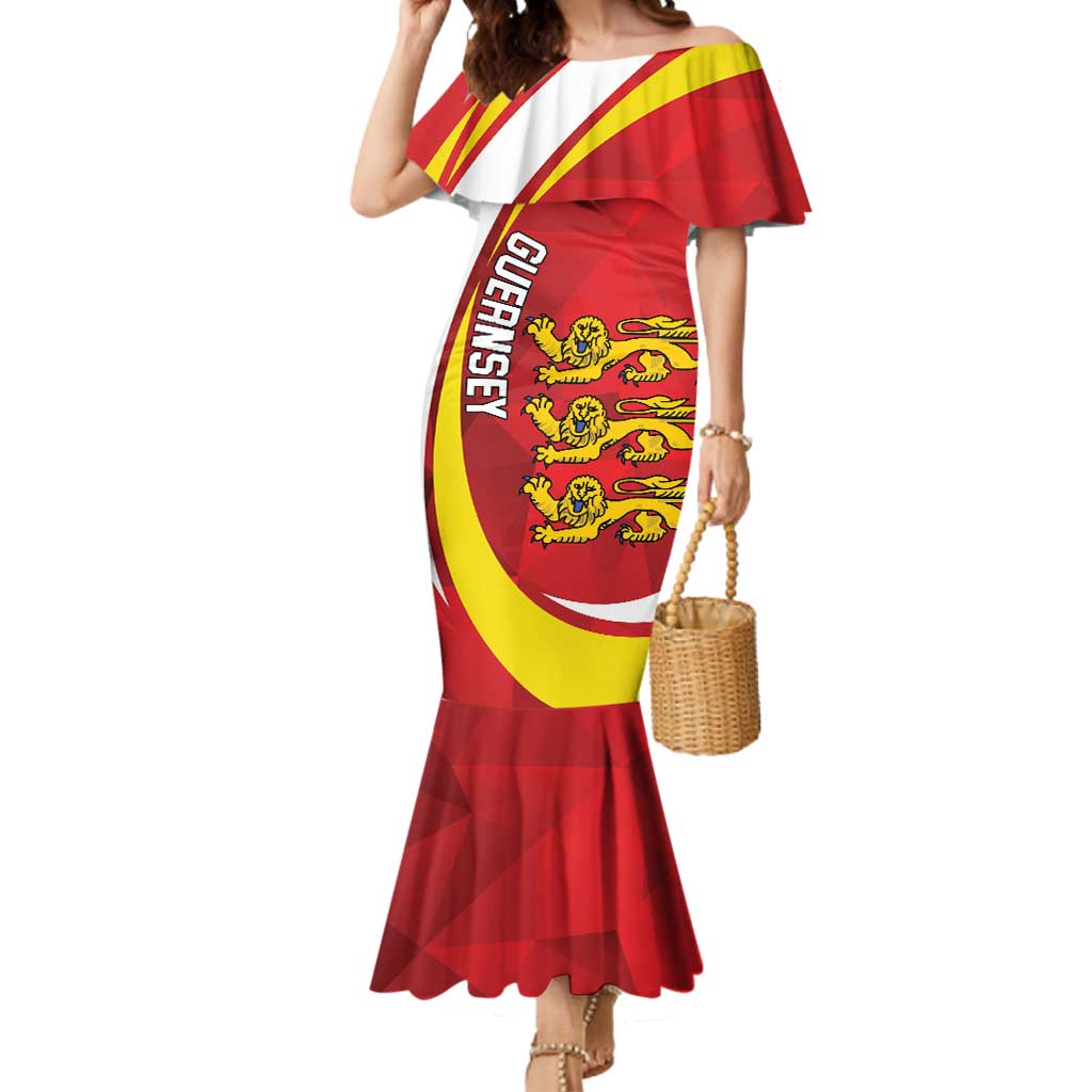 Guernsey Coat Of Arms Mermaid Dress Sporty Style
